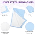 thumbnail image 3 of Uxcell 3.2"x3.2" Jewelry Cleaning Cloth, 2 Pack Double-Sided Fleece Polishing Cloth for Gold, Silver and Jewelry, Sky Blue, 3 of 6
