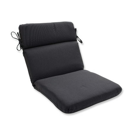 Pillow Perfect Outdoor Indoor Tweed Black Rounded Corners Chair