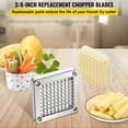thumbnail image 3 of VEVOR Replacement Chopper Blade, 3/8 inch, 3 PCS French Fry Blade Assembly with 6 Extra Knives, Stainless Steel Dicer Parts and Push Block for Cutting Potatoe, 3 of 9