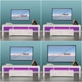 thumbnail image 3 of Modern TV Stand for TV up to 70 inch, Entertainment Center for Living Room, TV Console Table, High Glossy TV Storage Cabinet with 16 Colors LED Lights, Fast Assembly, 63"L×14"W×18"H, White, 3 of 12