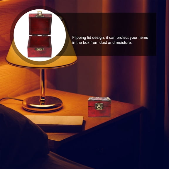 STRANDCHIC Retro Cedar Storage Box for Home Organization and Decor, Wooden Holder for Household Items