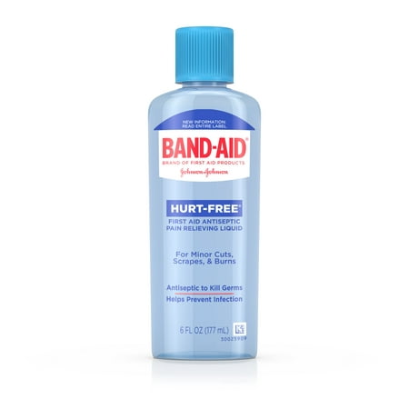 (2 pack) Band Aid Brand First Aid Hurt-Free Antiseptic Wash Treatment, 6 fl.