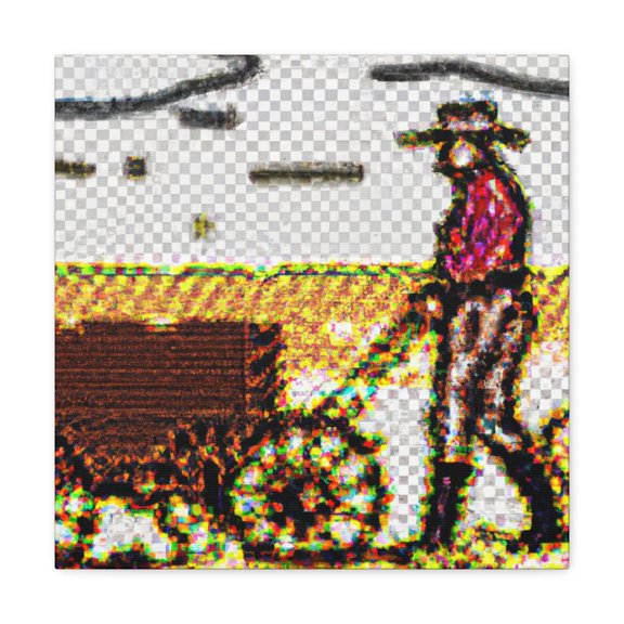 Wagon in Pointillism - Canvas