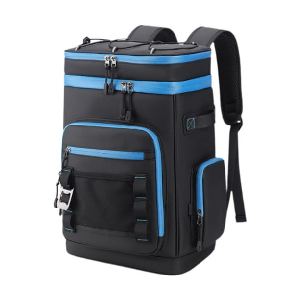 Mochila más fresca, aislada, mochila con de hielo, bolsa de refrigeración portátil, bolsa térmica para actividades al aire libre en la Negro