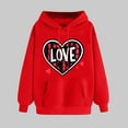 thumbnail image 2 of Fjofpr Valentine Clothes Women Graphic Hoodies for Teens Women's Print Winter Hoodie Pullover Tops Long Sleeved Comfortable Sweatshirt, 2 of 5