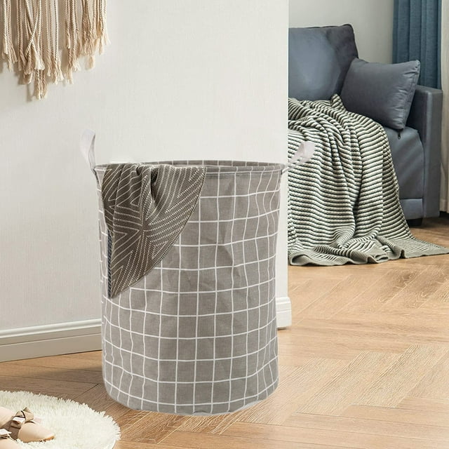 Rbaofujie Panier à Linge Rond Pliable Grand Panier de Rangement Jouets Bac Garçons et Filles Décoration de Chambre Liquidation