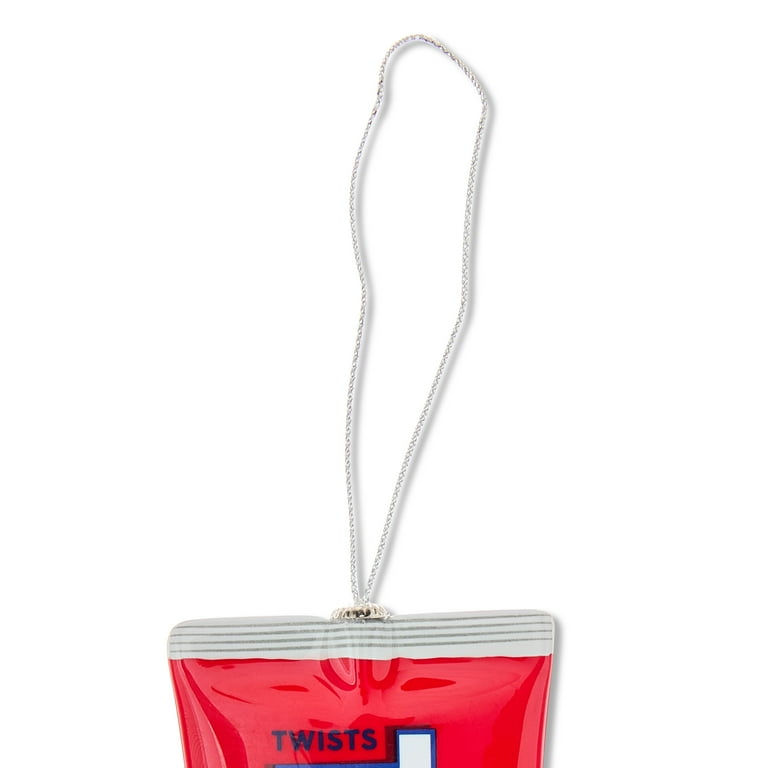 Twizzlers Decoupage Christmas Ornament, Yellow, Plastic, by Ruz