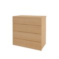 thumbnail image 4 of Ogilvi 4 Piece Queen Size Bedroom Set  Natural Maple  and  White, 4 of 11