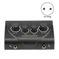 thumbnail image 3 of Karaoke Sound Mixer Portable Sound Mixer Professional Audio System Karaoke Dual Mic Inputs Audio Sound Mixer Black (EU), 3 of 5