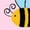 AD-Pink, variant on Inktastic Cute Flying Bumble Bee Boys or Girls Long Sleeve Toddler T-Shirt