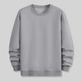 thumbnail image 6 of PNTUTB Men's Fashion Casual Solid Color Crew Neck Sweatshirt Long Sleeve Loose Comfortable Pullover Essential Tops, 6 of 6