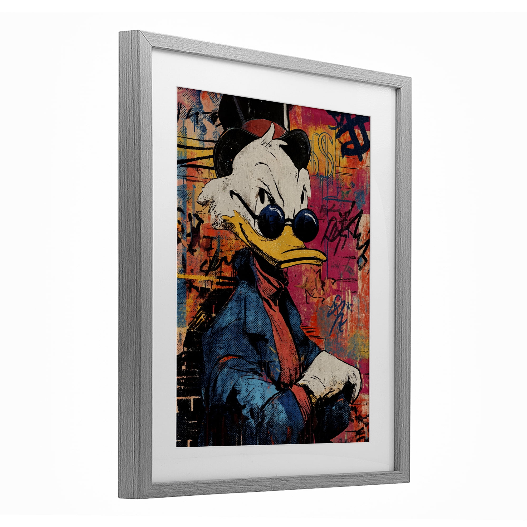 Stupell Industries Pop Style Cartoon Riches Gray Framed Print Under Glass, design by Svetlana Aleynikova