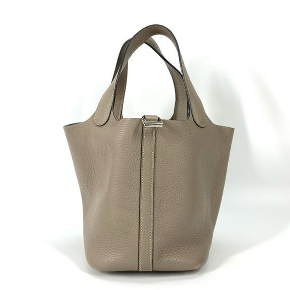 Pre-Owned HERMES Picotin Lock PM 18 Tote Bag/Handbag in Taurillon Clemence Leather,... (Good)