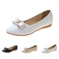 thumbnail image 2 of CPNG Womens Pointed Toe Collection Cute Bow Trim Ophelia Ballet Flat Ankle Tie Fashionable Comfort Soft Casual Business Formal Shoes Classic Office Dress Party Shoes, 2 of 7