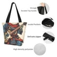 thumbnail image 4 of Balery Samurai Frog Guitar Bolsa de Hombro con Diseño, Bolsa Grande y Duradera, Bolsa Versátil para Compras, 4 of 6