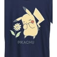 thumbnail image 3 of Pokémon - Pikachu Flowers  - Women's Short Sleeve Graphic T-Shirt, 3 of 5