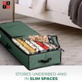 thumbnail image 3 of OSTO Premium Wrap Organizer, Interior Pockets, fits 18-24 Standers Rolls, Underbed Storage, Wrapping Paper Storage Box and Holiday Accessories, 40” Long - Tear-Proof Fabric - 5-Year Warranty, 3 of 5