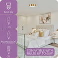 thumbnail image 6 of Kira Home Waverly 14" 3-Light Modern Flush Mount Ceiling Light + Frosted Glass Dome Shade, Warm Brass Finish, 6 of 7