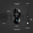 thumbnail image 3 of Logitech G903 LIGHTSPEED Wireless Gaming Mouse w/ HERO 25K Sensor, 140+ Hour with Rechargeable Battery and LIGHTSYNC RGB. POWERPLAY Compatible, Ambidextrous, 107g+10g Optional, 25,600 DPI, 3 of 10
