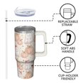 thumbnail image 3 of Halloween Tumbler 30 oz with Handle and Straw Witch Haunted Ghost Cup Halloween Birthday Gifts Travel Mug, 3 of 5