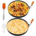 thumbnail image 1 of Large 2 Packs 8" Omelette Ring for Griddle,Stainless Steel 8 Inch Griddle Omelet Rings,Non-Stick Pancake Egg Ring Round Omelette Rings Omelet Mold Muffin Mold Silicone Handle, 1 of 6