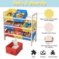 thumbnail image 3 of Toy Organizer Kids Furniture Set Storage Unit with 9 Removable Non-Woven Fabric Bins, 3 of 9