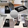 thumbnail image 5 of Kitchen Mats for Floor 2 Piece Set Black and White Rug Decor Washable 17"x47"+17"x30" (Tableware), 5 of 6