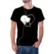 thumbnail image 1 of Camiseta con diseño de gatitos abrazando al gato D3 para hombre, 100% algodón, 1 of 1