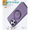 thumbnail image 6 of Compatible with MagSafe with 360°Rotatable Ring Stand & Holder, Magnetic for iPhone 15 Pro Max Case Military Grade Shockproof Translucent Back Phone Case for iPhone 15 Pro Max 2023, Purple, 6 of 6