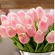 thumbnail image 1 of 12 tulipanes artificiales de color rosa claro, flores de plástico falsas, decoración para bodas, fiestas, hogar y oficina., 1 of 5