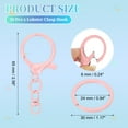 thumbnail image 2 of Uxcell Lobster Claw Clasps Keychain, Metal Lobster Clasp Hook with Swivel Trigger Clips Flat Split Keychain Ring Pink, 2 of 7