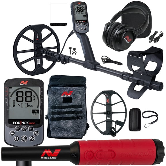 Minelab EQUINOX 900 Multi-IQ Metal Detector with EQX 15 Coil,  PRO-FIND 40 Pinpointer, and Backpack