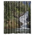 thumbnail image 1 of EREHome Waterfalls Forests Water Rivers Spain Valle del Jerte Trees Nature Shower Curtain Polyester Fabric Bathroom Decorative Curtain Size 60x72 Inches, 1 of 1