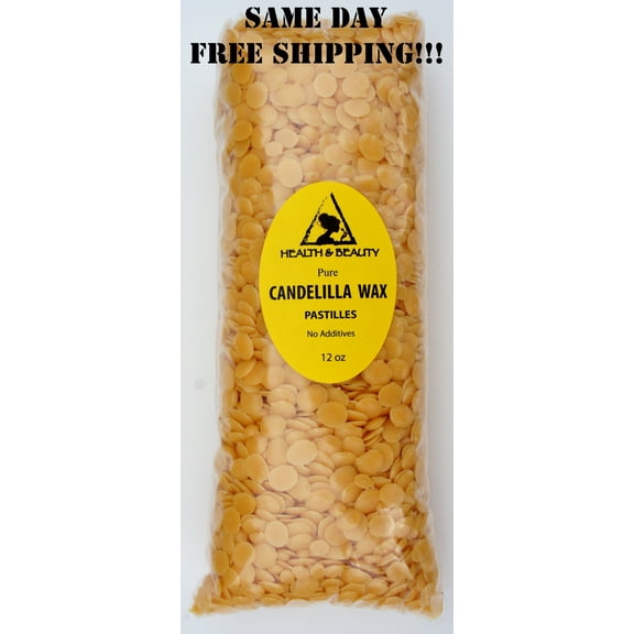 CANDELILLA WAX FLAKES ORGANIC VEGAN BEADS PASTILLES PRIME 100% PURE 12 OZ