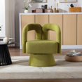 thumbnail image 2 of Tansole Modern Boucle Fabric Swivel Arm Chairs, Olive Green (Set of 2), 2 of 7