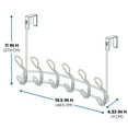 thumbnail image 3 of Mainstays SnugFit over-the-Door 6-Hook Rack, Storage for Towels, Clothes, No Drilling, Matte Black, 3 of 8