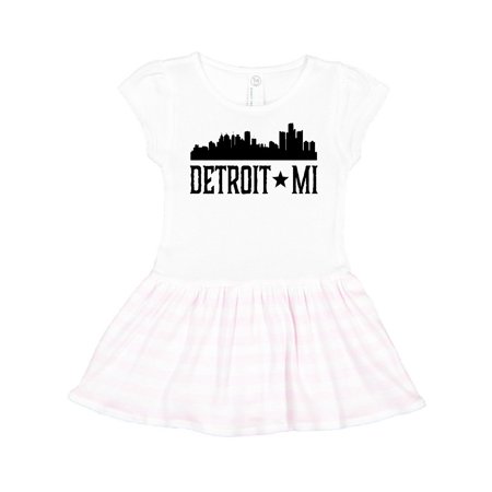 

Inktastic Detroit Michigan City Skyline Gift Toddler Girl Dress