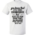 thumbnail image 2 of OXI T-Shirt - Little Things Inside Your Head, Basic Casual T-Shirt for Men's and Women Fleece T-Shirt Short Sleeve - White Large, 2 of 3