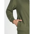 thumbnail image 4 of Time and Tru Women's Mock Neck Henley Pullover Sweatshirt, Sizes XS-XXXL, 4 of 6