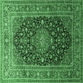 thumbnail image 1 of Ahgly Company Indoor Square Medallion Emerald Green Traditional Area Rugs, 6' Square, 1 of 4