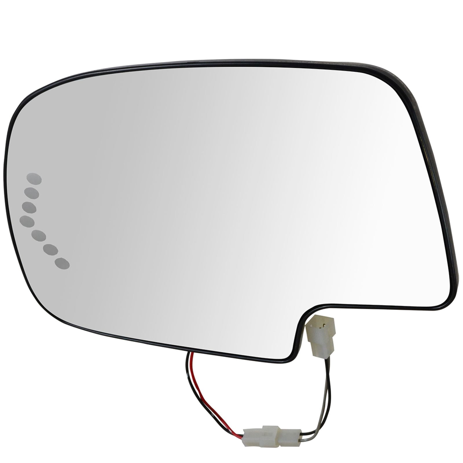 Mirror Glass Turn Signal Without Auto Dimming LH Compatible For Chevy Silverado