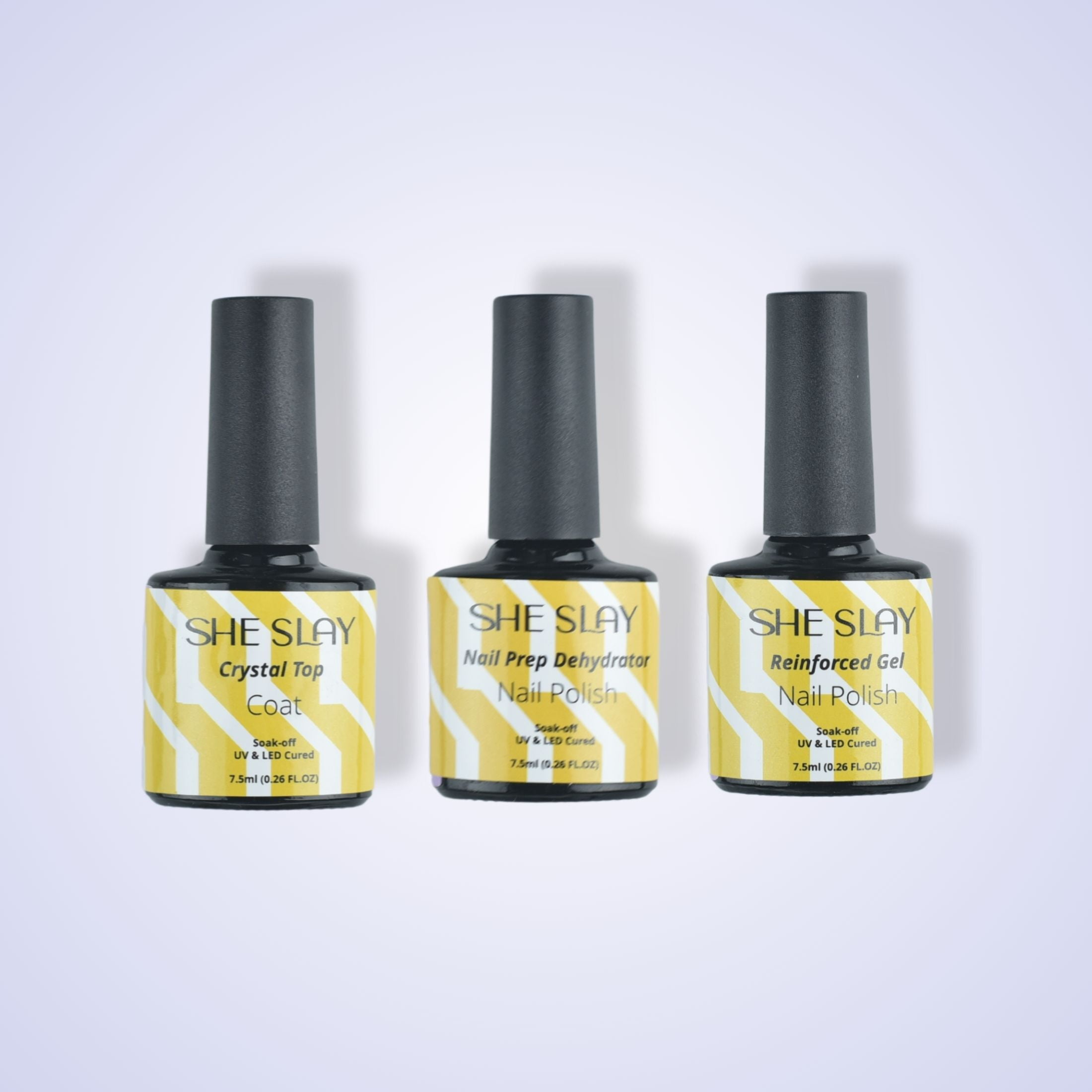 SheSlay Press-On Nail Starter Kit with UV Lamp & Full Nail Prep, 150 Pieces