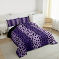 thumbnail image 3 of Castle Fairy Animal Leopard 3-Piece Full Size Comforter Sets for Teenagers,Gradient Purple Bedding Comforter Set,Abstract Vintage Lightweight Bedding Sets,Microfiber Bedroom Decor, 3 of 8