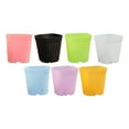 thumbnail image 5 of THHEIC 10 Pack Colorful Flower Pots Square Plastic Plant Pots Succulent Planter Nursery Pots for Your Room,Garden Office and Balcony Decor, 5 of 9