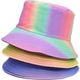thumbnail image 6 of CoCopeaunts Women Bucket Hat Rainbow Summer Sun Protection New Men Reversible Fisherman Hat Vacation Travel Stage Performance, 6 of 8