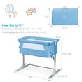 thumbnail image 2 of Costway Baby Playard Bassinet Bed Side Crib Infant Sleeper Breathable Mesh with Carrying Bag Blue, 2 of 8