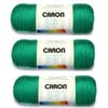 Caron Simply Soft Yarn 6 oz Med (4) Weight (3-Pack) Kelly Green