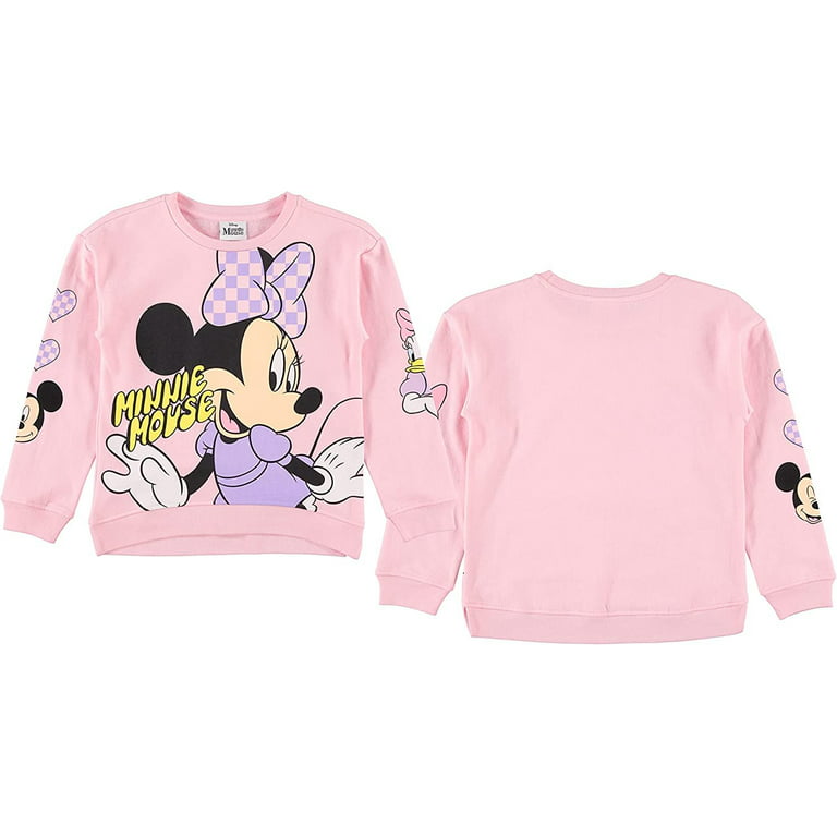 to 4-16 Little Pullover Girls Mouse Disney Big Sizes Sweatshirt- Girls Minnie Girl