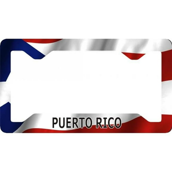Puerto Rico Flag Thin Style License Plate Frame