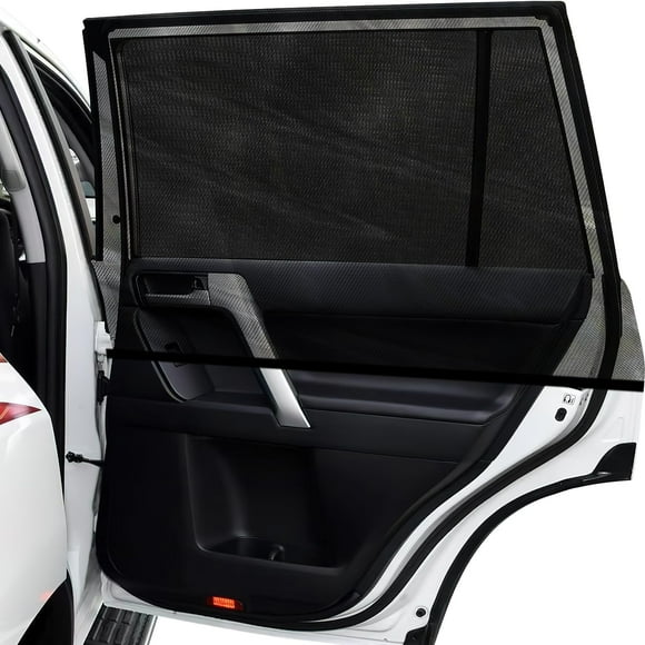 Car Window Shades, 2 Pack Breathable Mesh Side Car Window Sun Shades, Stretch Car Window Screens for Baby/Camping Heat Block UV Protection, Back Window Covers for Car, Truck, SUV, Van-(Large 42"x20")
